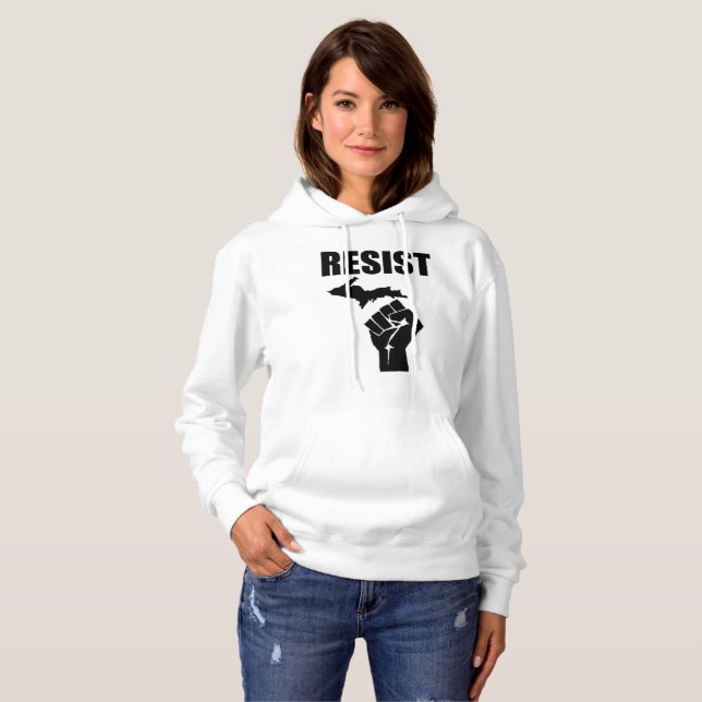 Michigan Fist RESIST Hoodie (Vorne ganz)