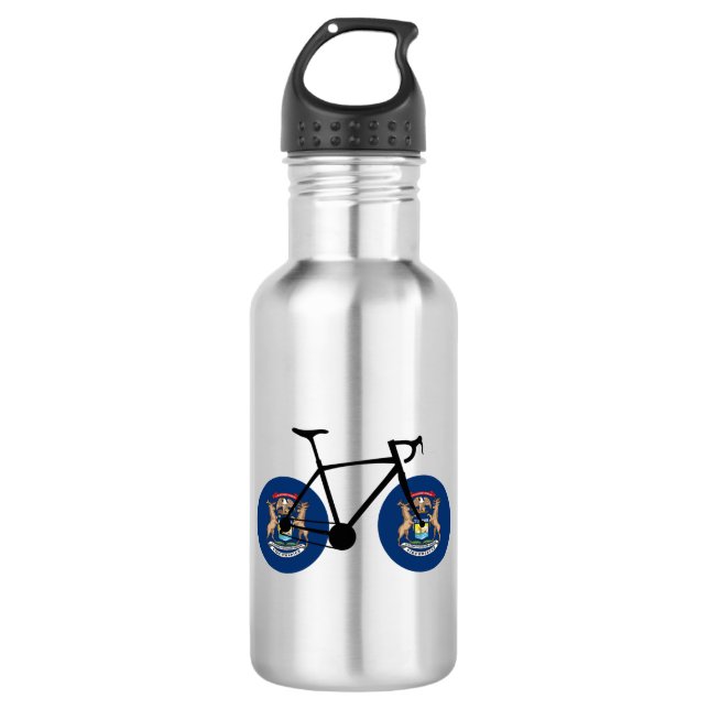 Michigan Flag Cycling Edelstahlflasche (Vorderseite)