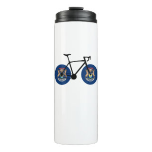 Michigan Flag Cycling Thermosbecher