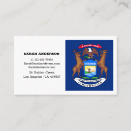Michigan Flag Elegante Business Cards / USA Visitenkarte