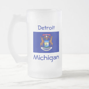 Michigan Flag Map City Tasse