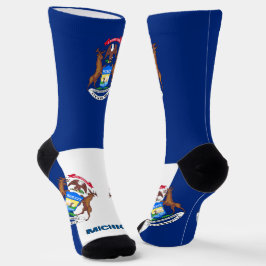 Michigan Flag Patriotic, USA Staat Premium Socken