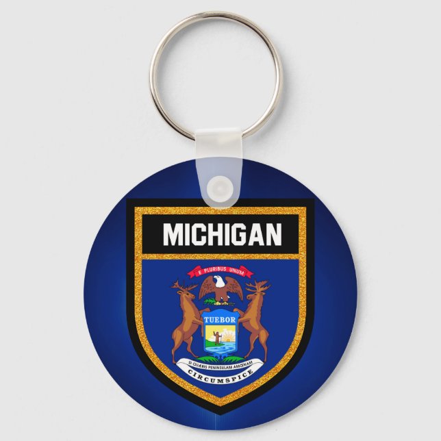 Michigan Flag Schlüsselanhänger (Vorderseite)