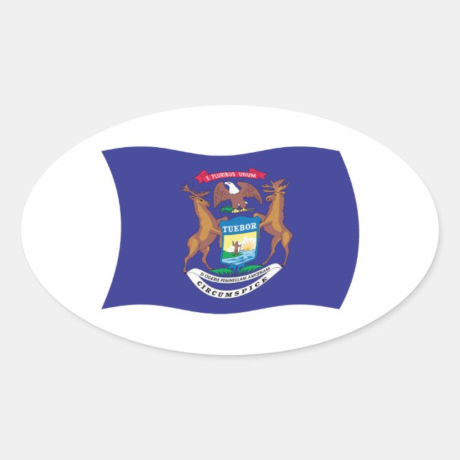 Michigan Flag Sticker (Vorderseite)