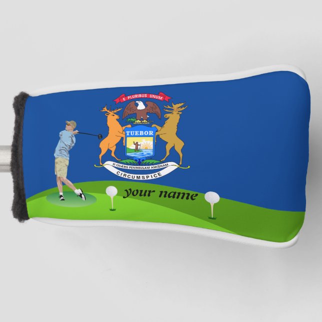 Michigan-Flagge Golf Headcover (Vorderseite)