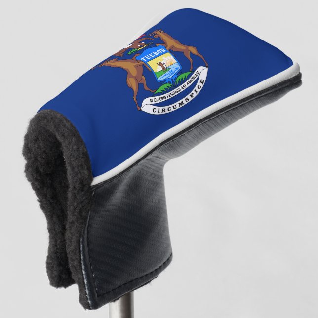 Michigan-Flagge Golf Headcover (3/4 Vorderseite)