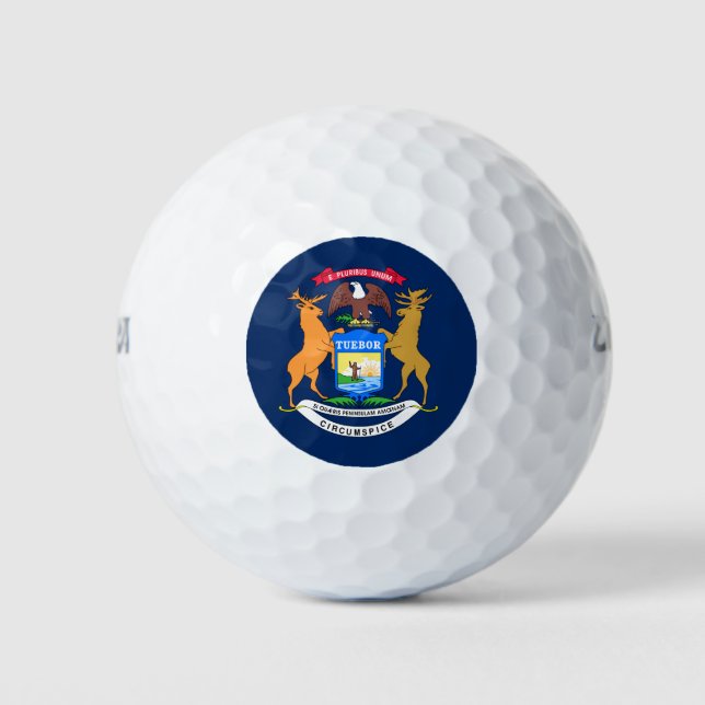Michigan-Flagge Golfball (Vorderseite)