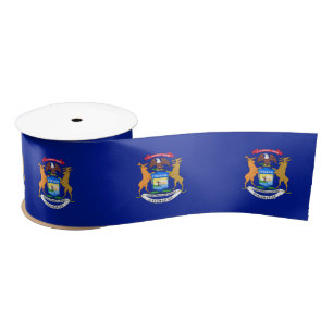 Michigan-Flagge Satinband