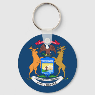 Michigan-Flagge Schlüsselanhänger