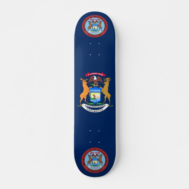 Michigan-Flagge Skateboard (Vorne)