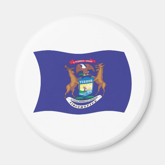 Michigan-Flaggenmagnet Magnet (Vorne)