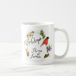 Michigan-Flora u. Fauna-rechte Seiten-Tasse Kaffeetasse