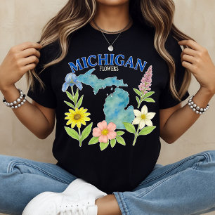 Michigan Flowers T-Shirt Blumenprint