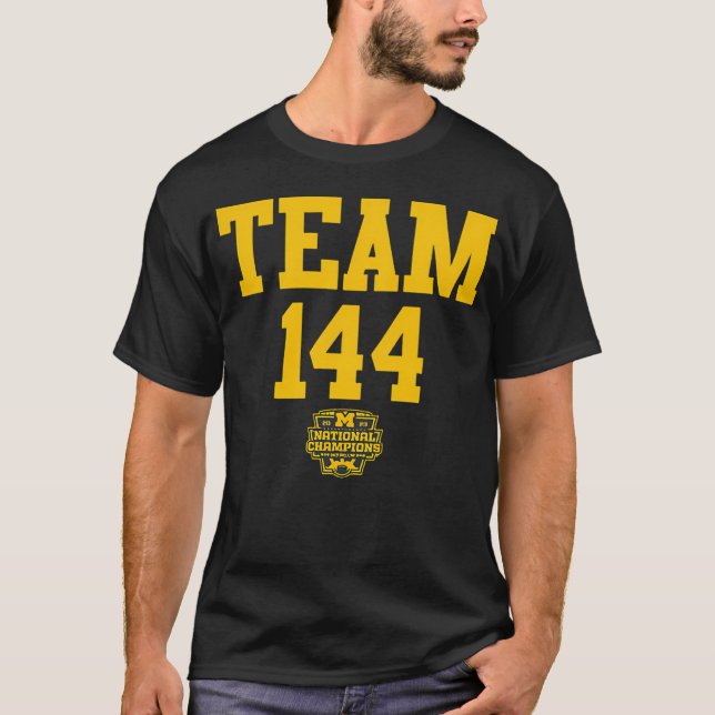 Michigan Football Team 144 National T-Shirt (Vorderseite)