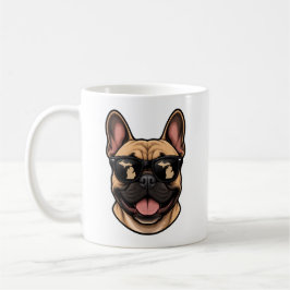 Michigan Französische Bulldogge mit Sonnenbrille Kaffeetasse