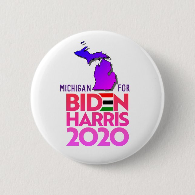 Michigan für Biden Harris 2020 Button (Vorderseite)