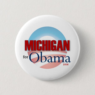 Michigan für Obama Button