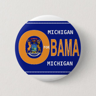 MICHIGAN FÜR OBAMA-Knopf Button