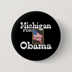 Michigan für Obama-Knopf Button
