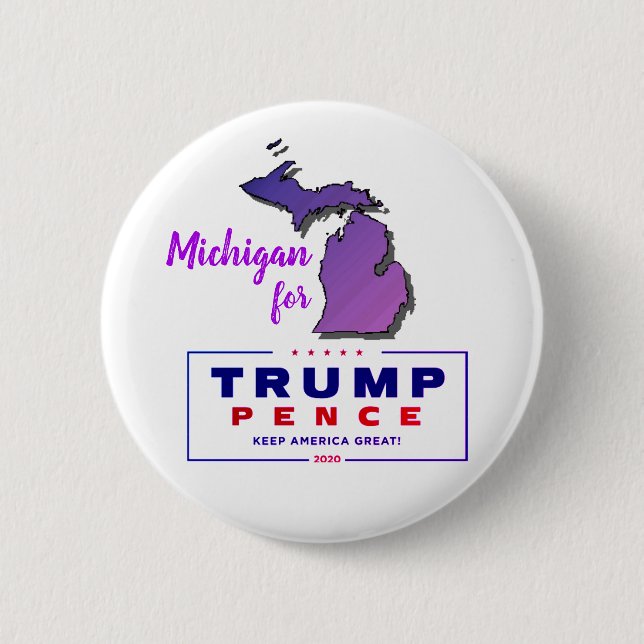 Michigan für Trump im Jahr 2020 Button (Vorderseite)