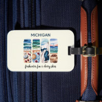 Michigan Gepäckmarke - Frisches Wasser und Kirschh
