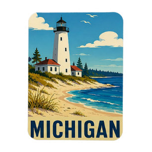 ⚓ Michigan Great Lakes Leuchtturm Magnet
