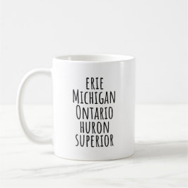 Michigan Great Lakes Minimalistische Kaffeetasse