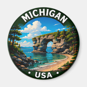 Michigan Great Lakes Outdoor-Reise Magnet