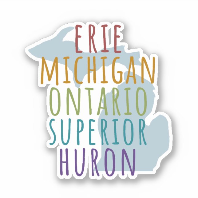 Michigan Great Lakes Pride Vinyl Sticker (Vorderseite)