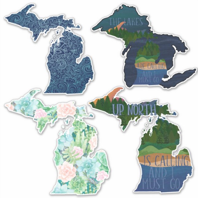 Michigan Great Lakes Staat | Cherie's Art(c)2021 Aufkleber (Vorderseite)