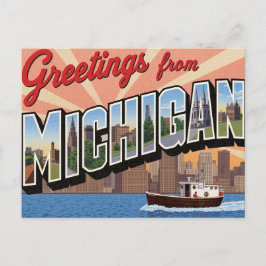 Michigan Greetings Large Postkarte