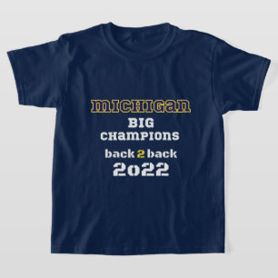 Michigan große Champions zurück 2 zurück 2022 Mari T-Shirt