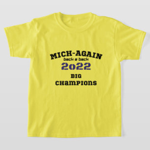 Michigan große Champions zurück 2 zurück 2022 Mari T-Shirt