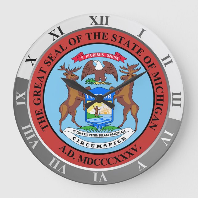Michigan Große Wanduhr (Vorderseite)