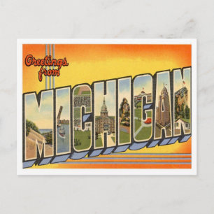 Michigan Grüße aus den US-Bundesstaaten Postkarte