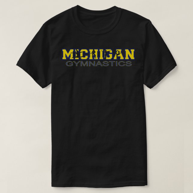 Michigan Gymnastics Girls Tumbling Gear Gymnast Wo T-Shirt (Design vorne)