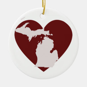 Michigan Heart Keramikornament