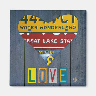 Michigan Heart LIEBE by Design Turnpike Magnet