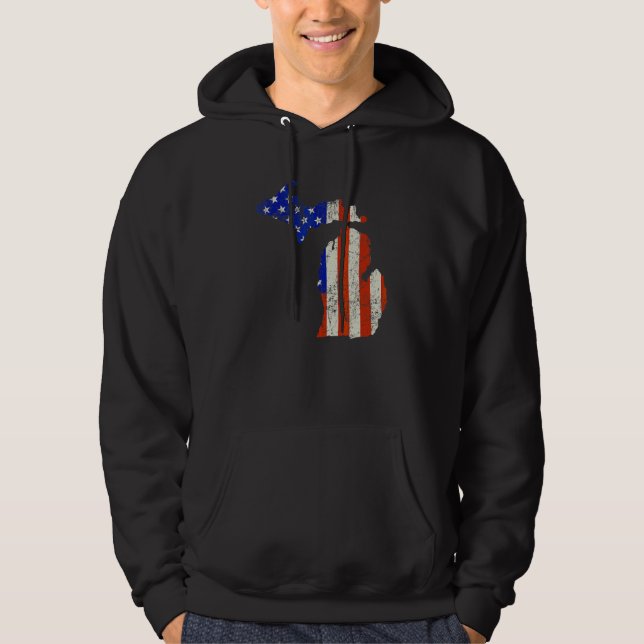 Michigan Heim US-Flagge Hoodie (Vorderseite)