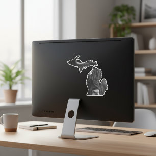 Michigan Highland Cow Aufkleber