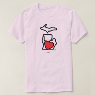 Michigan Holding Heart T - Shirt