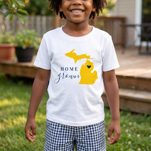 Michigan Home Grown Blau und Gold Baby T-shirt