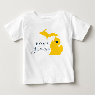 Michigan Home Grown Blau und Gold Baby T-shirt