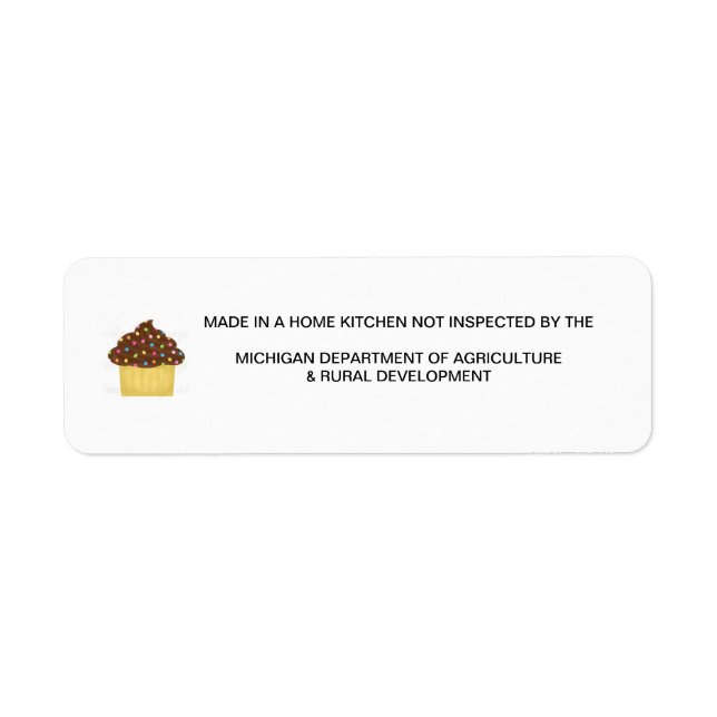 Michigan Hütte Food Law Statement only Label (Vorne)