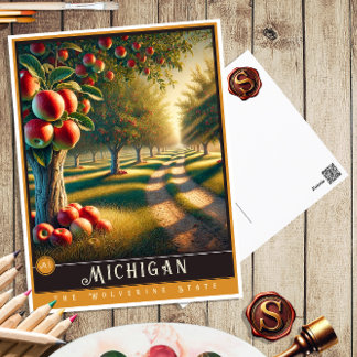 Michigan | Hyper-Realistisches Staat Postkarte