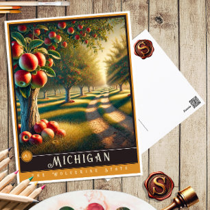 Michigan Hyperrealistische Postkarte des Bundess