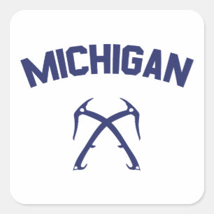 Michigan Ice Quadratischer Aufkleber