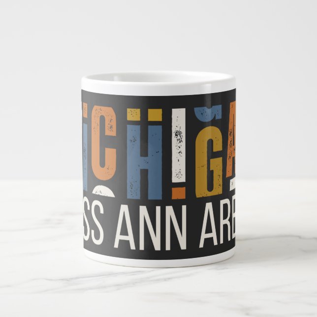 Michigan Ich vermisse Ann Arbor Jumbo-Tasse (Vorderseite)