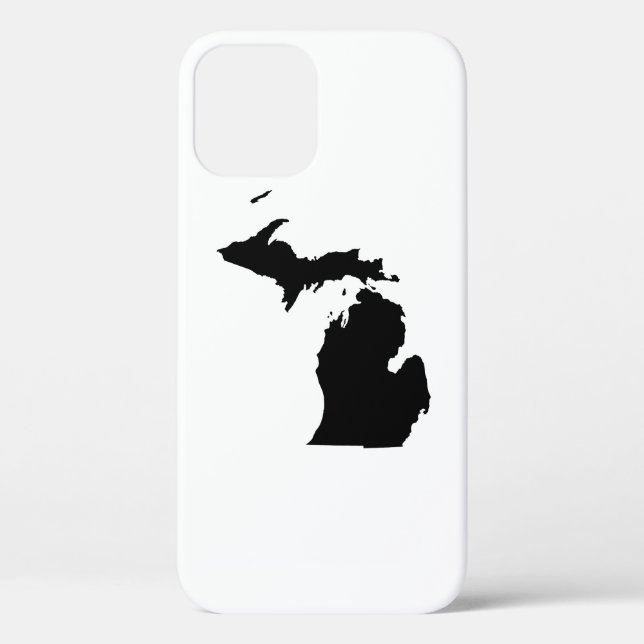 Michigan in Schwarz und Weiß Case-Mate iPhone Hülle (Rückseite)