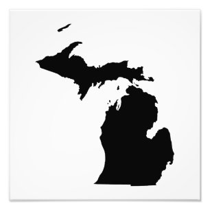 Michigan in Schwarz und Weiß Fotodruck